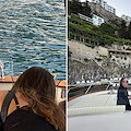 Tim Burton in barca con Sea Dreams Amalfi Coast /foto
