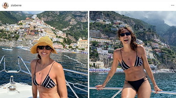 Benedetta Parodi, dopo Amalfi e Capri saluta la Divina con foto ricordo da Positano /foto