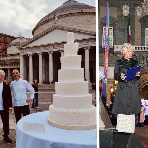 A Napoli la Pasticceria Pansa incanta la platea di "Dolce Amore" con la maestosa torta nuziale /FOTO