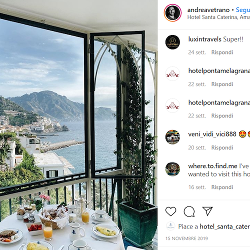 Ad Amalfi e Positano gli hotel più belli visitati dal luxury travel influencer Andrea Vetrano per "Blasting News"