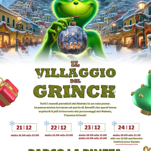 Ad Amalfi il Villaggio del Grinch, il più irriverente e iconico personaggio di Natale