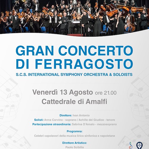 Ad Amalfi torna il "Gran Concerto di Ferragosto", necessario il Green Pass