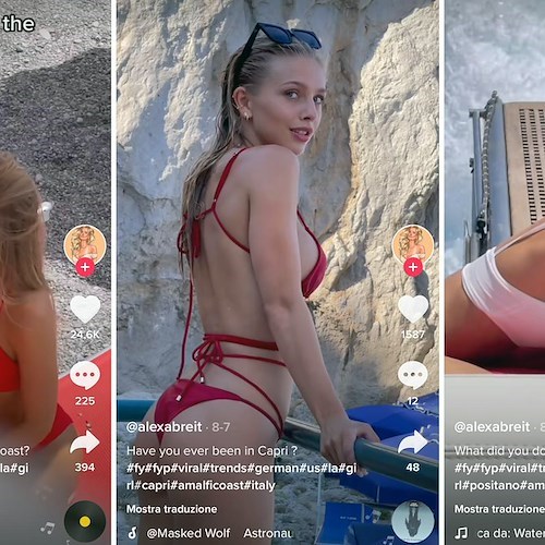 Alexa Breit in Costiera Amalfitana regala immagini senza tempo /foto /video