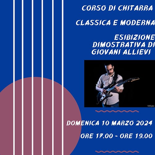 Amalfi, 10 marzo open day di chitarra con il Maestro Corvino e il Forum dei Giovani