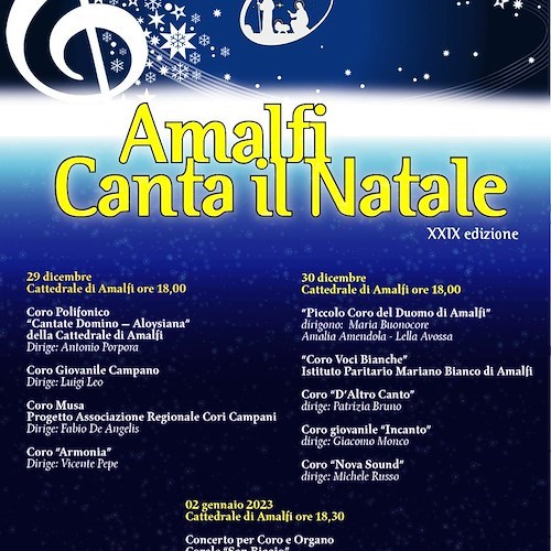 “Amalfi Canta il Natale” giunge alla 29esima edizione: stasera il primo appuntamento in Cattedrale