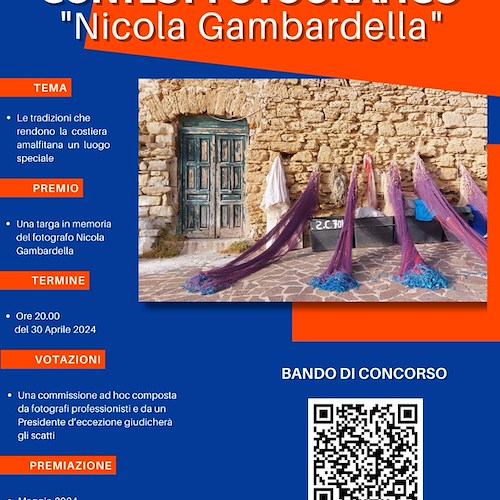 Amalfi, Forum dei Giovani indice la II edizione del contest fotografico dedicato a Nicola Gambardella /COME PARTECIPARE <br />&copy;