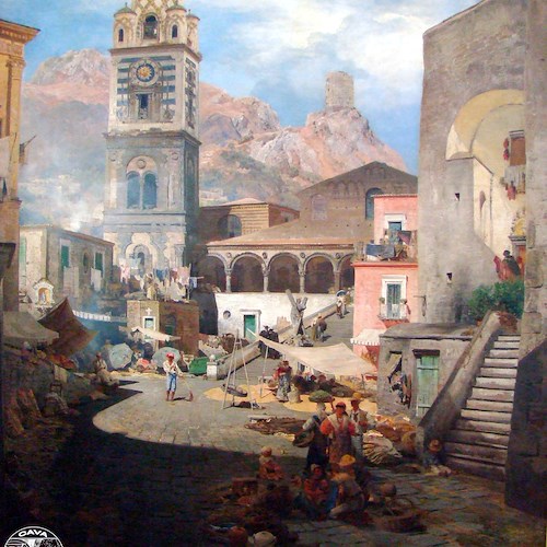 Duomo di Amalfi <br />&copy; Oswald Achenbach - 1876