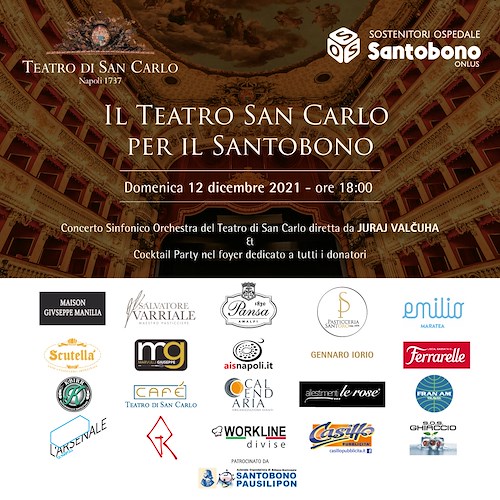Amalfi, la Pasticceria Pansa al Teatro San Carlo per un concerto dedicato all'ospedale Santobono
