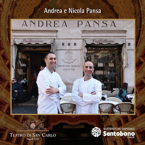 Amalfi, la Pasticceria Pansa al Teatro San Carlo per un concerto dedicato all'ospedale Santobono