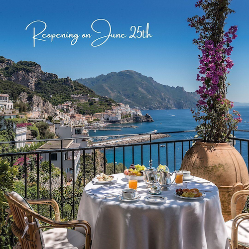 Amalfi riparte con grinta, anche l'Hotel Santa Caterina riapre le sue porte al turismo