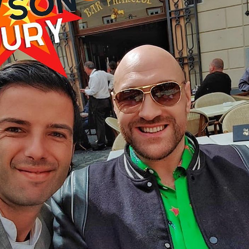 Amalfi, tappa di gusto al Bar Francese per il pugile Tyson Fury