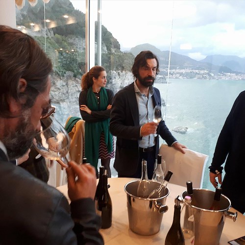 Andrea Pirlo in Costiera Amalfitana per presentare i Vini della sua azienda agricola Pratum Coller