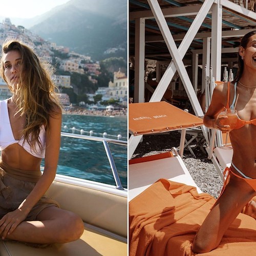 Anna Herrin felice a Positano: «l'estate italiana è iniziata»