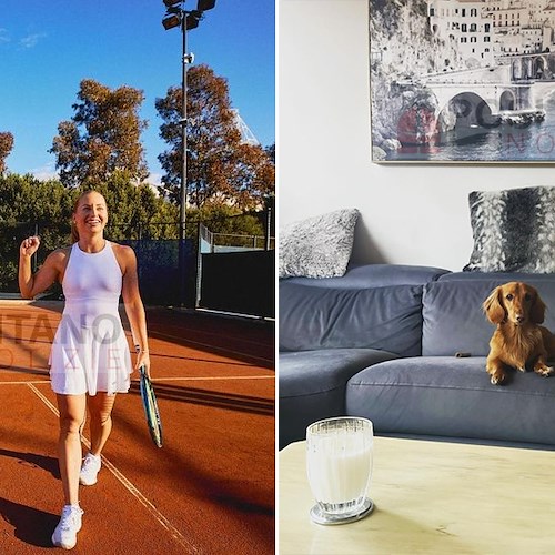 Atrani protagonista in un post della WTA grazie a Daria Saville e al suo suo amato cagnolino /foto /video