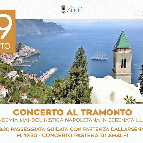 Dopo il rinvio per maltempo, stasera a Pastena di Amalfi il Concerto al tramonto
