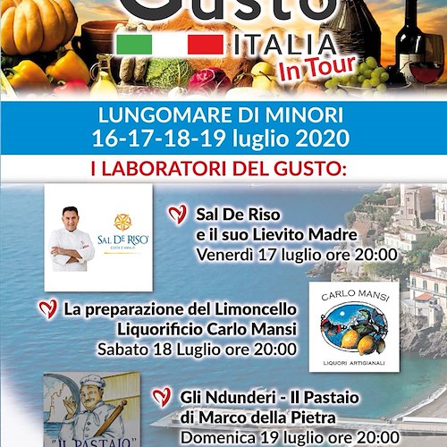 “Gusto Italia in tour”: in Costa d’Amalfi la prima tappa del villaggio del gusto