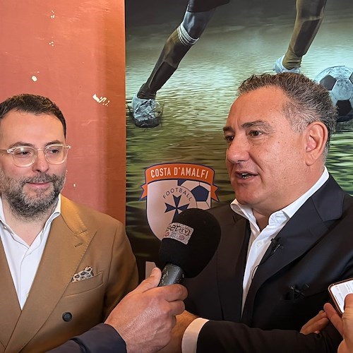 «Il brand Costa d’Amalfi deve volare alto anche nel calcio»: Nicola Savino è il nuovo presidente del football club /FOTO e VIDEO