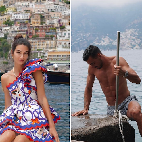 Il calciatore Juan Iglesias e la modella Estela Grande terminano la vacanza da sogno in Costa d'Amalfi 