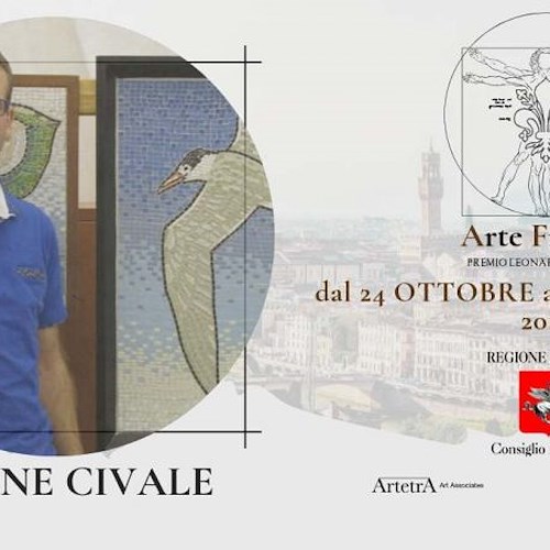 Il minorese Simone Civale espone i suoi mosaici ad “Arte Firenze”