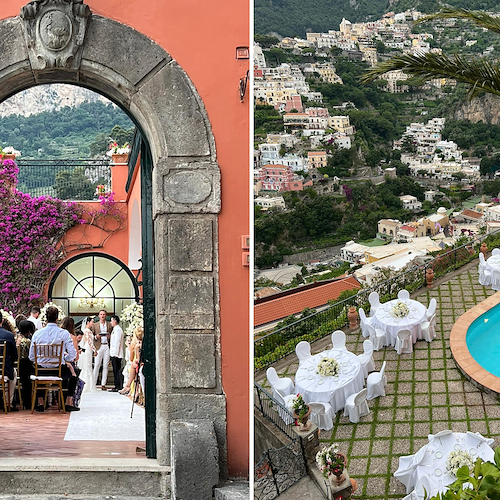 L'amore trionfa a Positano, la pianista Rossina Grieco convola a nozze nella suggestiva Villa dei Fisici / FOTO 