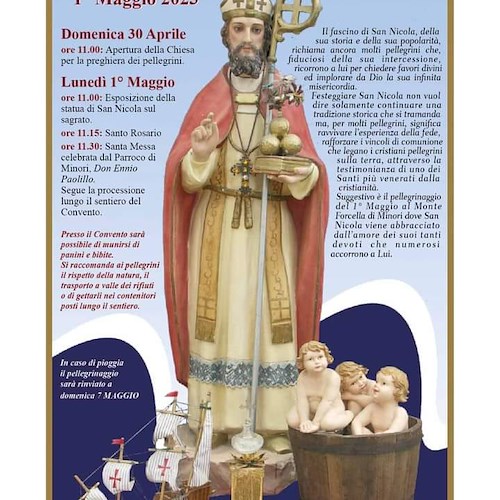 La Costa d’Amalfi festeggia San Nicola: 1° maggio pellegrinaggio a Monte Forcella