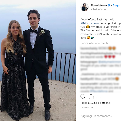 La star di Youtube Fleur De Force a Ravello per il matrimonio di due amici intimi