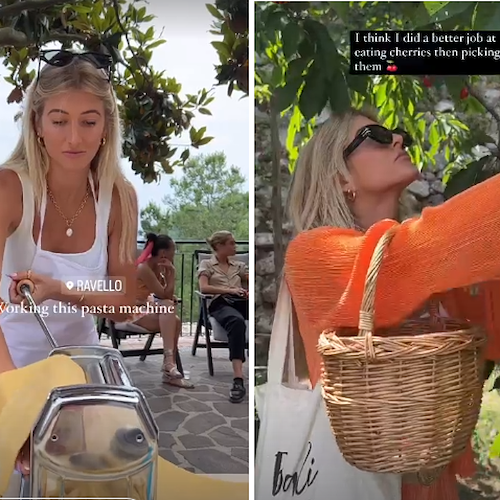 Lauren Bullen in Costiera Amalfitana, per la nota influencer relax e percorsi di gusto / FOTO