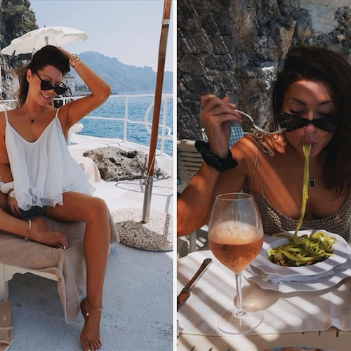 Lorna Luxe ad Amalfi, mare e relax al Santa Caterina per l'influencer e stilista inglese