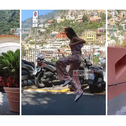 Marta Sierra arriva a Positano. L'eclettica influencer pubblica un video di 7 secondi che è immediatamente virale /foto 