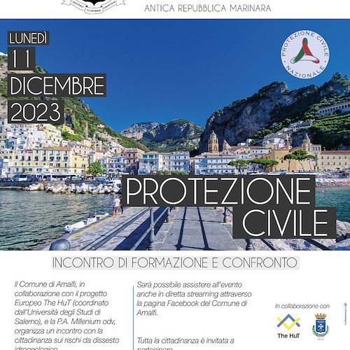 Rischi connessi al dissesto idrogeologico: ad Amalfi un incontro di formazione e confronto