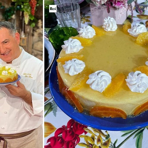 Sal De Riso protagonista da Antonella Clerici con la sua torta "Bavarese arancia e cioccolato" /foto /video