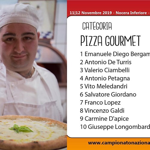 Salvatore Giordano di Ravello sesto (su oltre 350 concorrenti) al Campionato Nazionale Pizza DOC