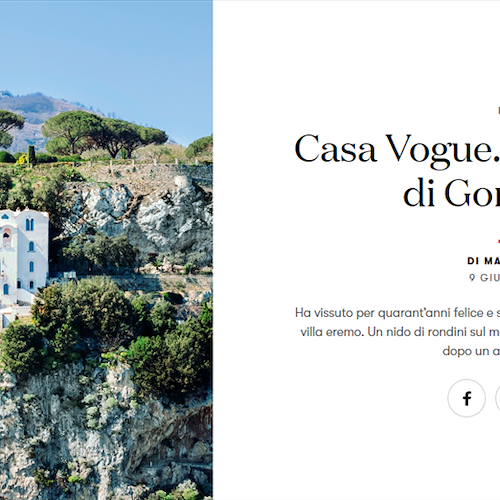 Su "Vogue" il racconto del soggiorno a Ravello di Gore Vidal: Villa Rondinaia è rimasta immutata
