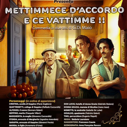 Teatro, "I Riesumati" tornano in scena a Praiano con “Mettimmece d’Accordo e ce vattimme!”