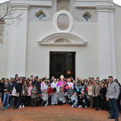 Tramonti: inaugurata la facciata della Chiesa di San Pietro Apostolo a Figlino [FOTO]