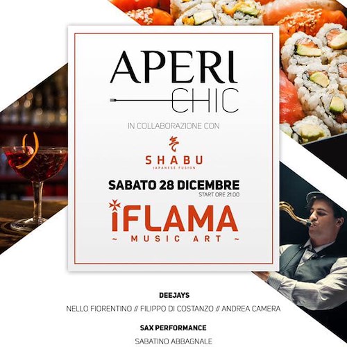 Un aperichic con sushi e drink abbinati all’Iflama Music and Art di Amalfi