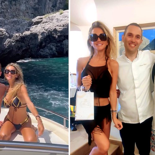 Vacanza in Costa d’Amalfi per il calciatore Daniele Rugani e la compagna Michela Persico