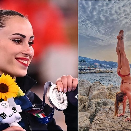 Vanessa Ferrari reduce dalle olimpiandi di Tokyo 2020, relax in Penisola Sorrentina 