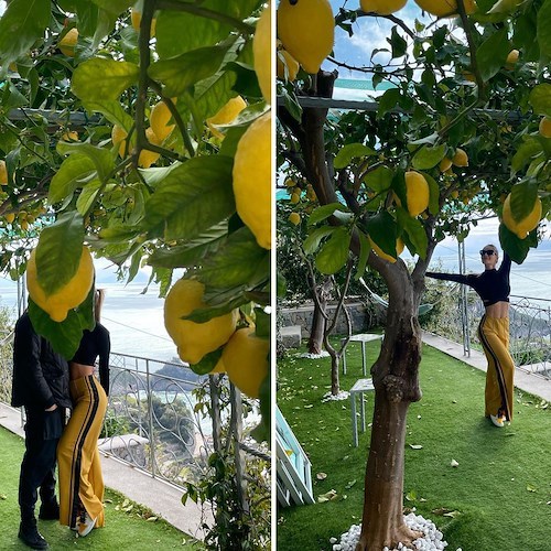 Week end in Costa d'Amalfi per Karyna Bondar e Antonio Matarazzo /foto